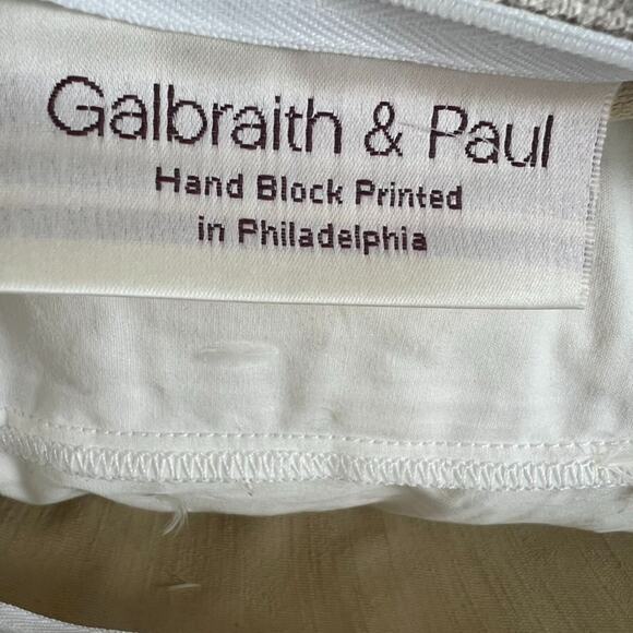 Galbraith and Paul Pillow Hand Block 30X13 Multi stripe Mist/Citron Velvet Down - Picture 9 of 12